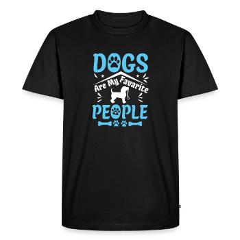 chien drôle citation chiens humour cadeau chien - T-shirt Premium bio Homme - noir - Devant - Nico (187cm)