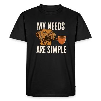 Rhodesian Ridgeback Dog - Men's Premium Organic T-Shirt - black - Front - Nico (187cm)