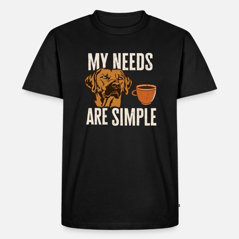 Rhodesian Ridgeback Hund - Männer Premium Bio T-Shirt - Schwarz