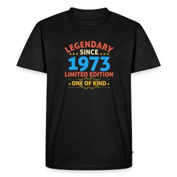 Legendary since 1973 Limited Edition - Men's Premium Organic T-Shirt - black - Front - Nico (187cm)