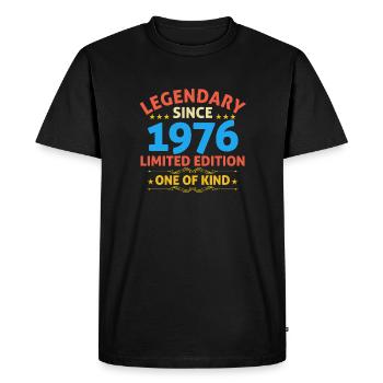 Légendaire depuis 1976 Edition Limitée - T-shirt Premium bio Homme - noir - Devant - Nico (187cm)