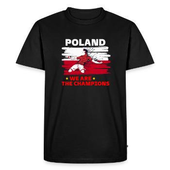 Pologne nous sommes champions - T-shirt Premium bio Homme - noir - Devant - Nico (187cm)