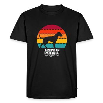 American Pit Bull Terrier - T-shirt Premium bio Homme - noir - Devant - Nico (187cm)