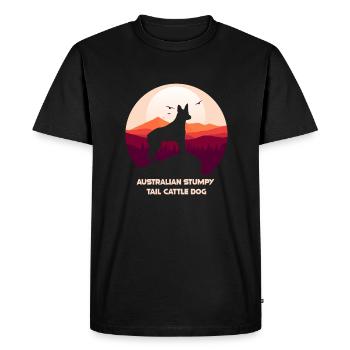 Australian Stumpy Tail Cattle Dog - Men's Premium Organic T-Shirt - black - Front - Nico (187cm)