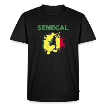 Senegal Football 2022 Senegalese Football supporter - Men's Premium Organic T-Shirt - black - Front - Nico (187cm)