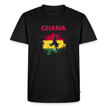 Ghana Football 2022 supporter of Ghana football - Men's Premium Organic T-Shirt - black - Front - Nico (187cm)