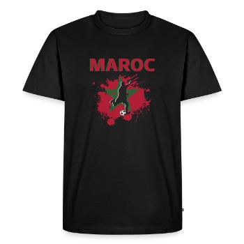 Maroc Football 2022 supporter de Maroc foot - T-shirt Premium bio Homme - noir - Devant - Nico (187cm)