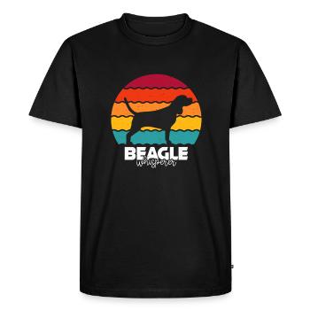 Beagle - Dog Gift - Men's Premium Organic T-Shirt - black - Front - Nico (187cm)