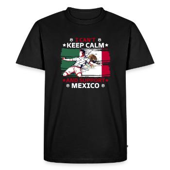 rester calme et soutenir le Mexique - T-shirt Premium bio Homme - noir - Devant - Nico (187cm)