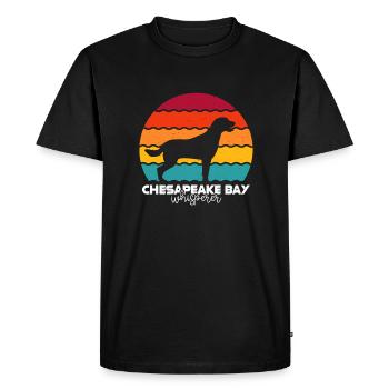 Retriever de la baie de Chesapeake - T-shirt Premium bio Homme - noir - Devant - Nico (187cm)
