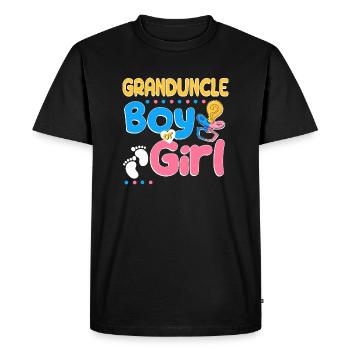 Le grand-oncle rose ou bleu t’aime le meilleur oncle de tous les temps - T-shirt Premium bio Homme - noir - Devant - Nico (187cm)