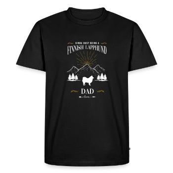 As the father of a Finnish Lapphund quite besc - Men's Premium Organic T-Shirt - black - Front - Nico (187cm)