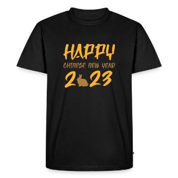 Joyeux Nouvel An chinois 2023 - T-shirt Premium bio Homme - noir - Devant - Nico (187cm)
