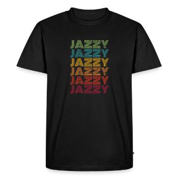 Jazz Musique Jazzy - T-shirt Premium bio Homme - noir - Devant - Nico (187cm)