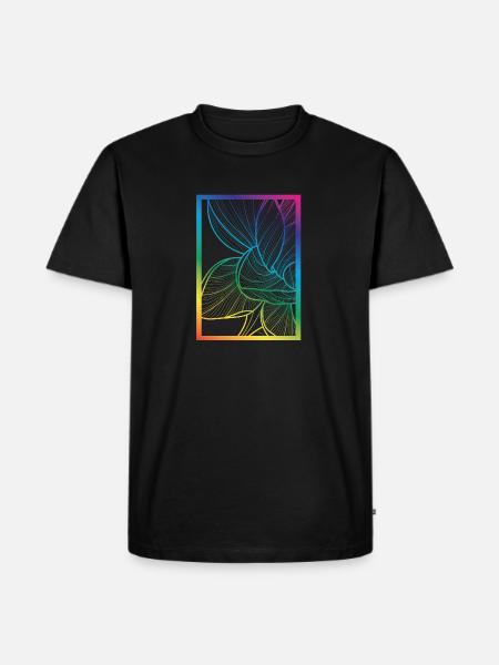 Lotus Lotusblume - Männer Premium Bio T-Shirt - Schwarz