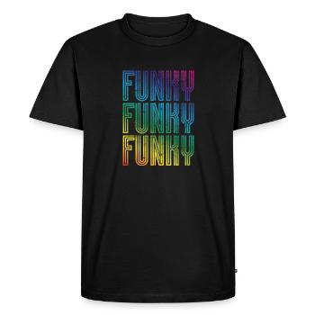 Funky Vintage - T-shirt Premium bio Homme - noir - Devant - Nico (187cm)