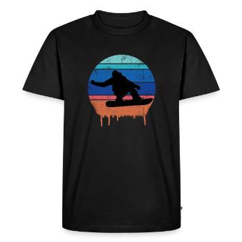 Snowboard Snowboarding Retro - Men's Premium Organic T-Shirt - black - Front - Nico (187cm)