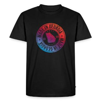 Made in Georgia USA Retro - Men's Premium Organic T-Shirt - black - Front - Nico (187cm)