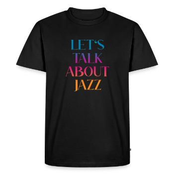 Parlons du jazz - T-shirt Premium bio Homme - noir - Devant - Nico (187cm)