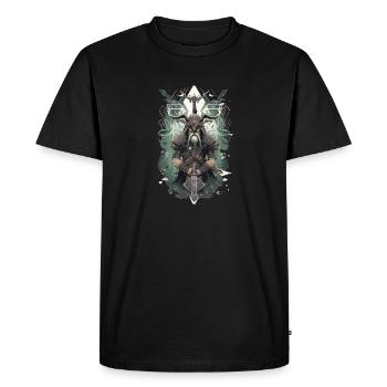 Viking Norseman: Design nordique élégant - T-shirt Premium bio Homme - noir - Devant - Nico (187cm)