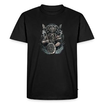 Viking Norseman: Design nordique élégant - T-shirt Premium bio Homme - noir - Devant - Nico (187cm)