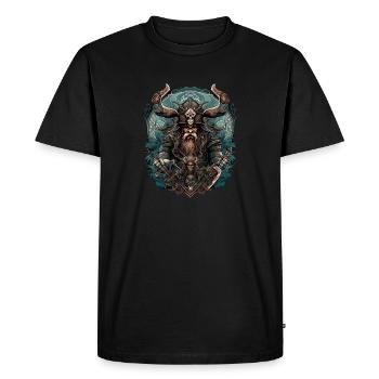 Viking Norseman: Design nordique élégant - T-shirt Premium bio Homme - noir - Devant - Nico (187cm)