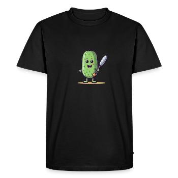 Pickleball Picklepaddle Pickle Sport - Men's Premium Organic T-Shirt - black - Front - Nico (187cm)