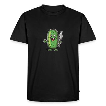 Pickleball Picklepaddle Pickle Sport - Men's Premium Organic T-Shirt - black - Front - Nico (187cm)