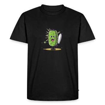 Pickleball Picklepaddle Pickle Sport - Men's Premium Organic T-Shirt - black - Front - Nico (187cm)
