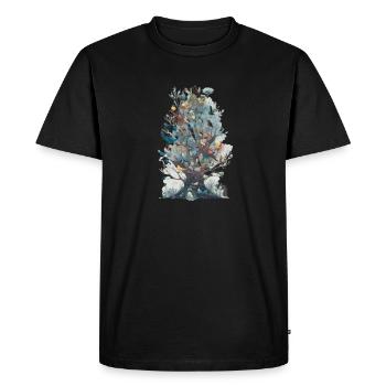 Observation des oiseaux Observateurs d’oiseaux Oiseaux - T-shirt Premium bio Homme - noir - Devant - Nico (187cm)