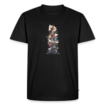 Bird Watching Bird Watchers Birds - Men's Premium Organic T-Shirt - black - Front - Nico (187cm)