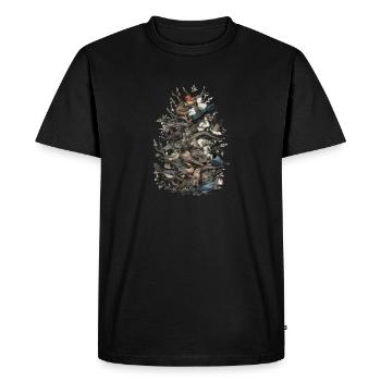 Bird Watching Bird Watchers Birds - Men's Premium Organic T-Shirt - black - Front - Nico (187cm)