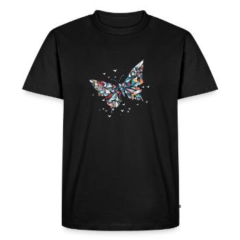 Origami Papillon Art Japonais - T-shirt Premium bio Homme - noir - Devant - Nico (187cm)