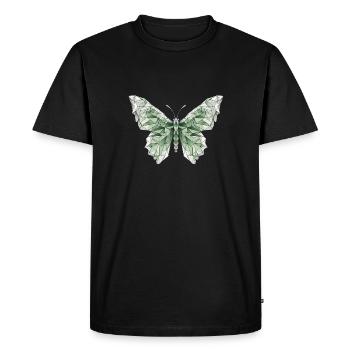 Origami Papillon Art Japonais - T-shirt Premium bio Homme - noir - Devant - Nico (187cm)