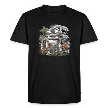 Bonsaï - Jardin Japonais - T-shirt Premium bio Homme - noir - Devant - Nico (187cm)