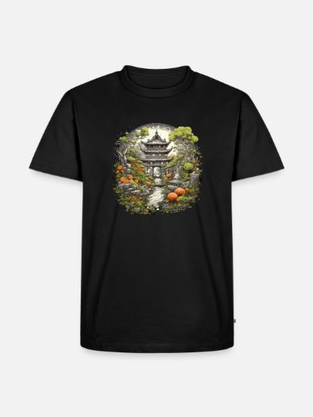 Bonsai - Japanese Garden - Men's Premium Organic T-Shirt - black