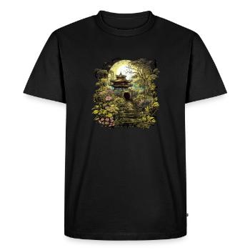 Bonsaï - Jardin Japonais - T-shirt Premium bio Homme - noir - Devant - Nico (187cm)