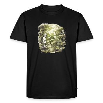 Bonsaï - Jardin Japonais - T-shirt Premium bio Homme - noir - Devant - Nico (187cm)
