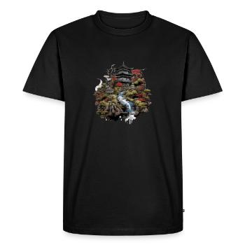 Bonsaï - Jardin Japonais - T-shirt Premium bio Homme - noir - Devant - Nico (187cm)