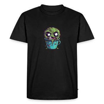 Halloween coffee mug - creepy coffee mug - Men's Premium Organic T-Shirt - black - Front - Nico (187cm)