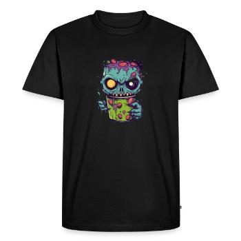 Tasse à café d’Halloween - tasse à café effrayante - T-shirt Premium bio Homme - noir - Devant - Nico (187cm)