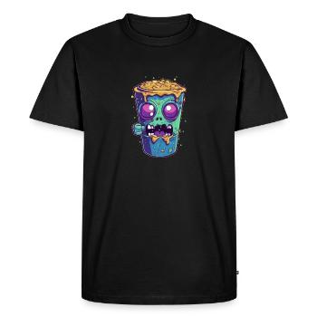 Tasse à café d’Halloween - tasse à café effrayante - T-shirt Premium bio Homme - noir - Devant - Nico (187cm)