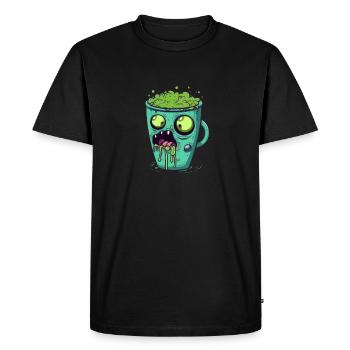 Halloween coffee mug - creepy coffee mug - Men's Premium Organic T-Shirt - black - Front - Nico (187cm)