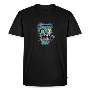Halloween coffee mug - creepy coffee mug - Men's Premium Organic T-Shirt - black - Front - Nico (187cm)