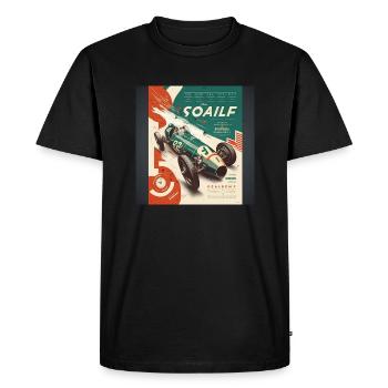 Rétro Car Poster Vintage Car Old School - T-shirt Premium bio Homme - noir - Devant - Nico (187cm)