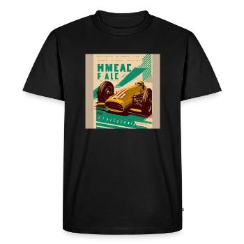 Rétro Car Poster Vintage Car Old School - T-shirt Premium bio Homme - noir - Devant - Nico (187cm)