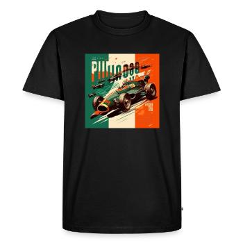 Rétro Car Poster Vintage Car Old School - T-shirt Premium bio Homme - noir - Devant - Nico (187cm)