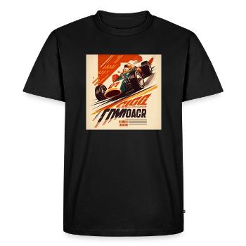 Rétro Car Poster Vintage Car Old School - T-shirt Premium bio Homme - noir - Devant - Nico (187cm)