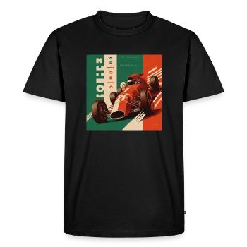 Rétro Car Poster Vintage Car Old School - T-shirt Premium bio Homme - noir - Devant - Nico (187cm)