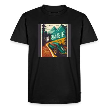 Rétro Car Poster Vintage Car Old School - T-shirt Premium bio Homme - noir - Devant - Nico (187cm)